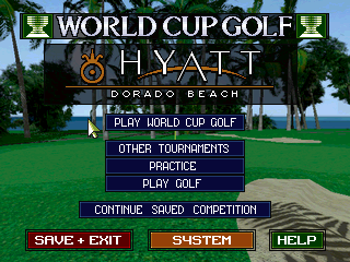 Screenshot Thumbnail / Media File 1 for World Cup Golf - Hyatt Dorado Beach (1994)(U.S. Gold)(Eu)[!][CDD5586]